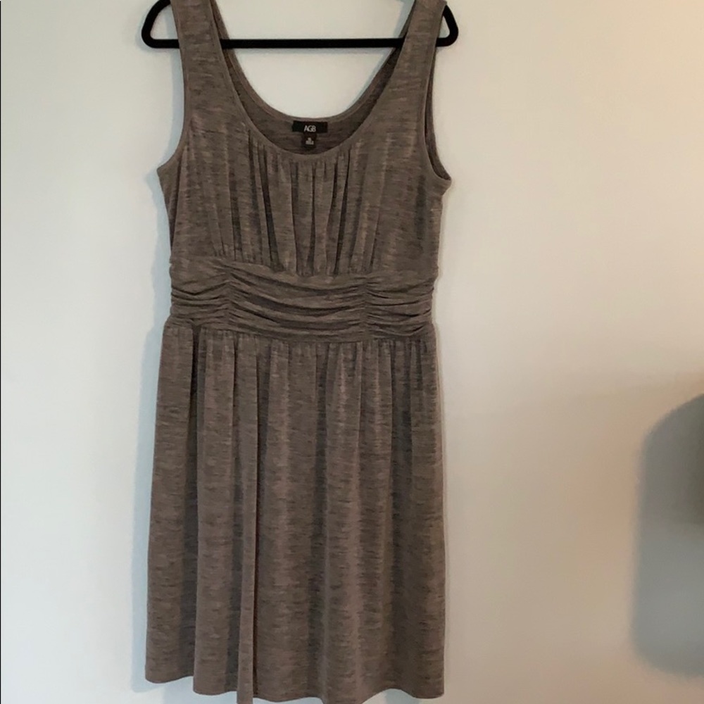 AGB grey peasant top and ruched waist tank…